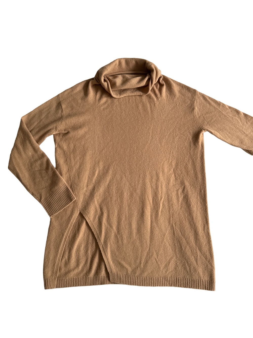 NORDSTROM Signature Cashmere Turtleneck Sweater Women’s Small Tan Quiet Luxury